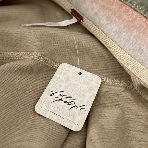 NWT Free People Ruby Shacket Jacket Distressed Oversized L Elbow Patches Cozy - Picture 13 of 13